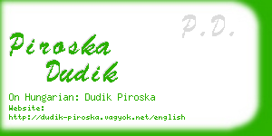 piroska dudik business card